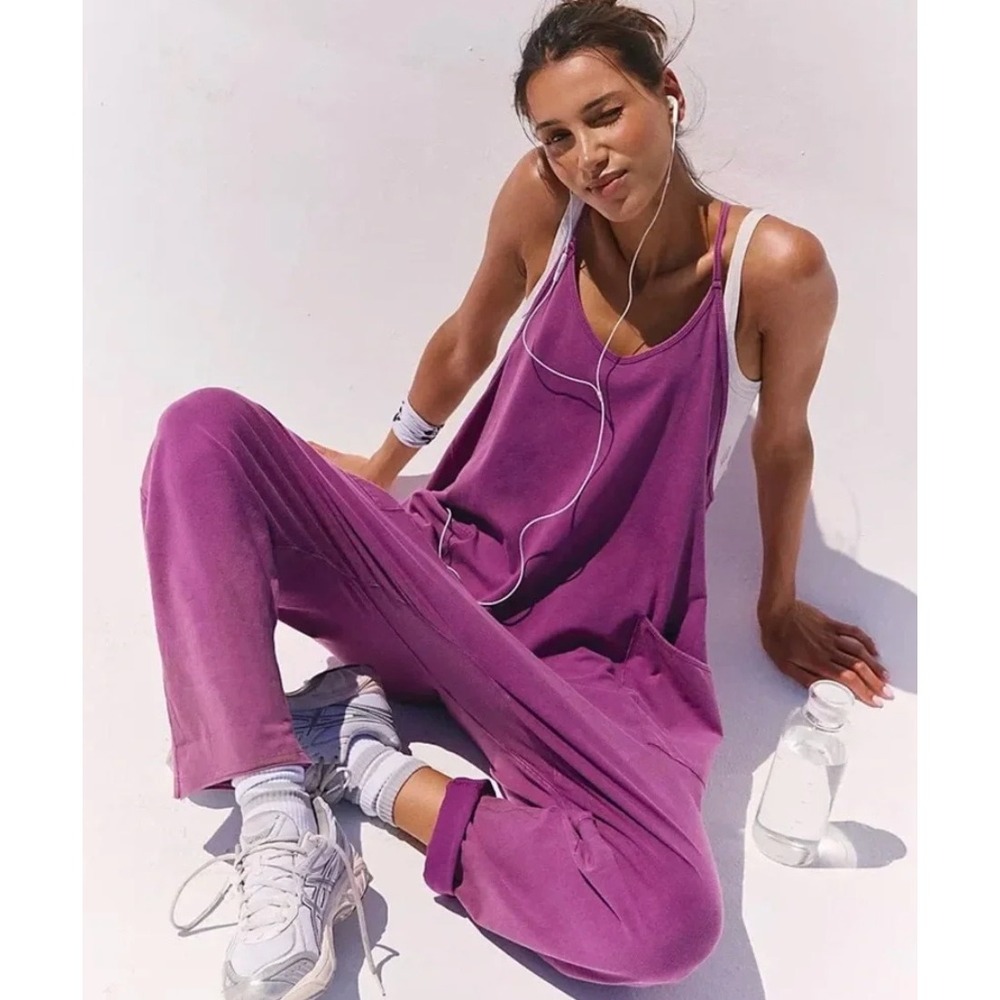 Free People Movement Hot Shot Onsie in Deep Mulberry Purple sz L